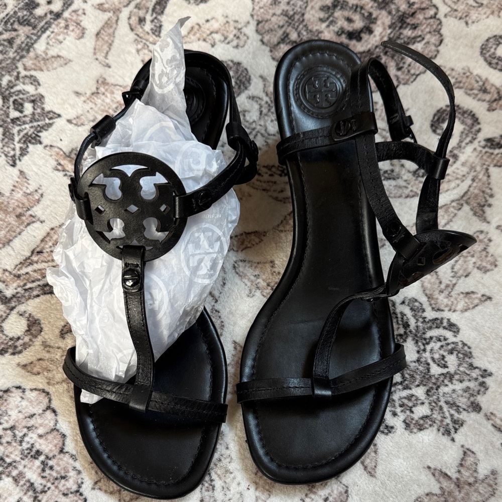 Tory Burch Black Strappy Sandals